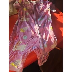 Bamboo Zippy Shorty Purple Bunny Easter  18 To 24   Months Double Zipper